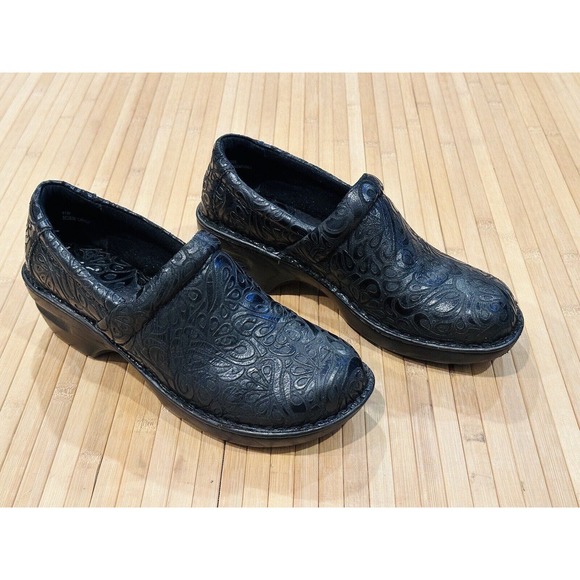 BOC Born Concept Peggy Paisley Gray Black Professional Clogs Women’s Sz 11 W - Picture 2 of 12